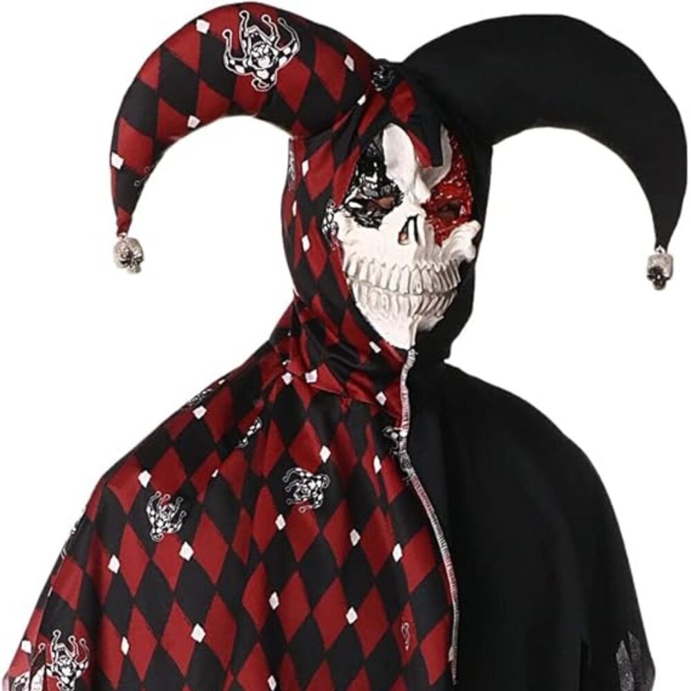 Halloween Sinister Jester joker Costume MEN SIZE LARGE